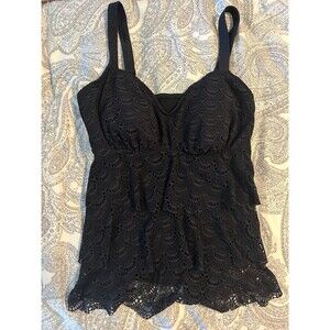 NWT Black Size 12 Tankini top